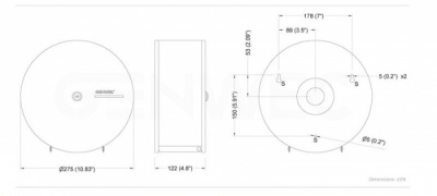 Genwec Jumbo Toilet Paper Dispenser